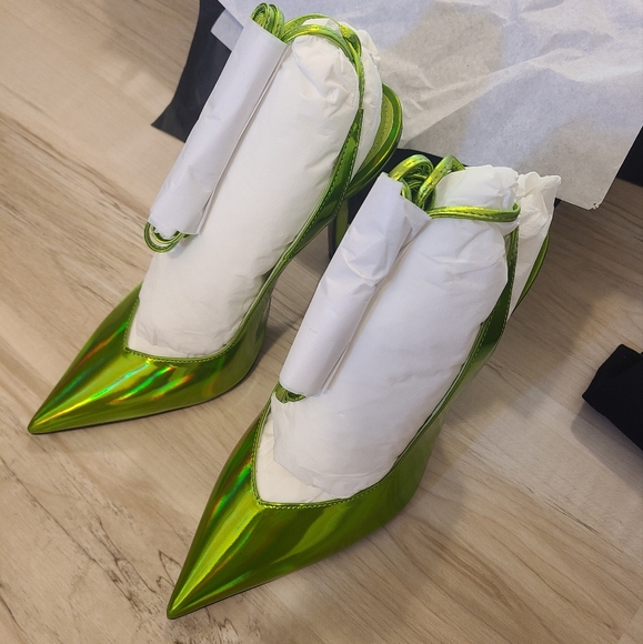 SOLD!! - The Attico Venus Lime Slingback - Picture 5 of 6